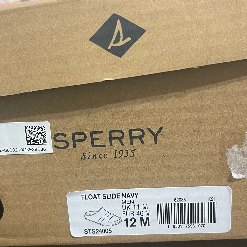 Sperry Men's Blue Windward Float Beach Pool Vacation Slide Shoes size 12